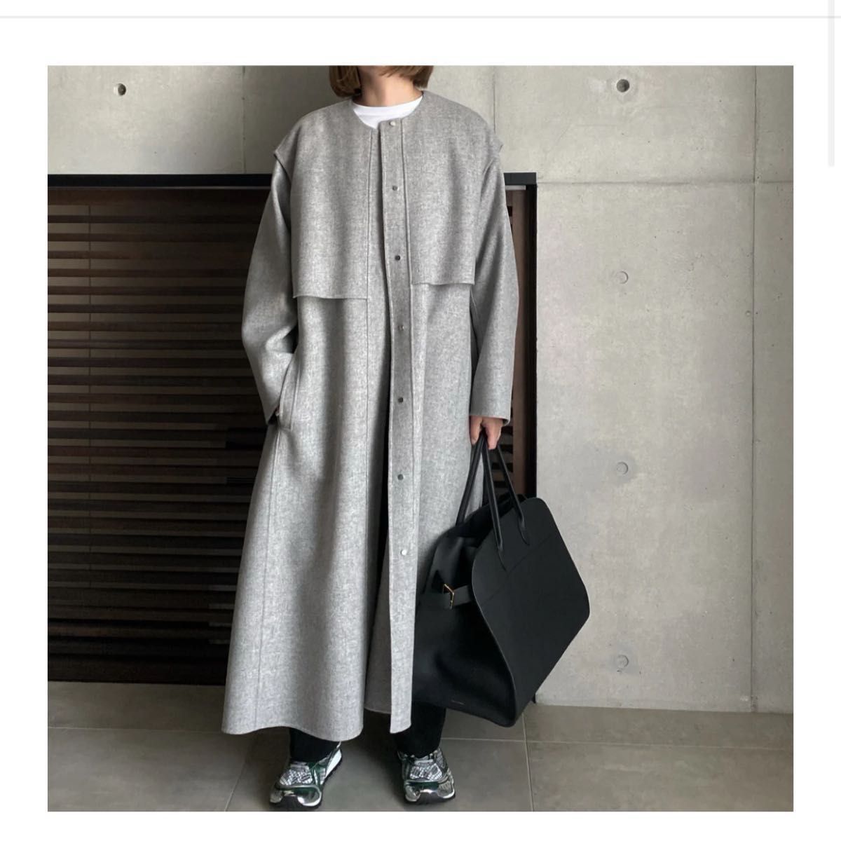 LOHEN ローヘン レイヤードロングリバーコート ライトグレー LOHEN ローヘン レイヤードロングリバーコート ライトグレー