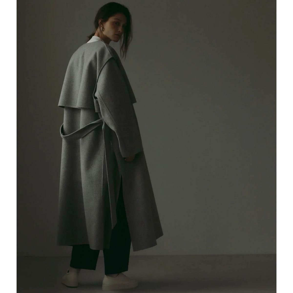 LOHEN ローヘン レイヤードロングリバーコート ライトグレー LOHEN ローヘン レイヤードロングリバーコート ライトグレー