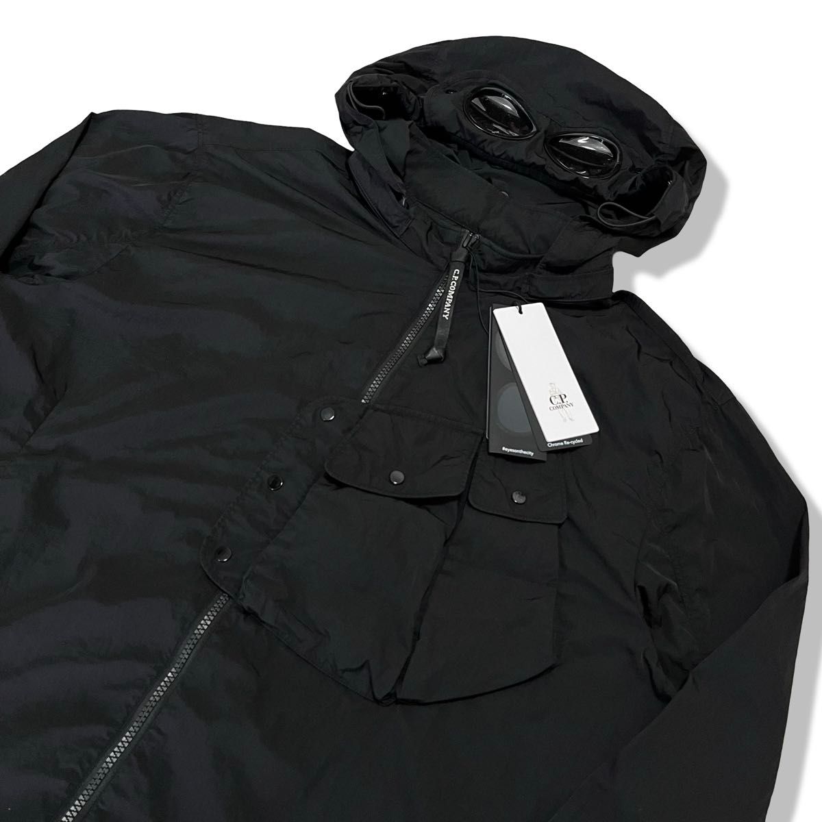 新品】C P COMPANY CHROME-R ゴーグルジャケット ブラック 2XL 新品】C P COMPANY CHROME-R ゴーグルジャケット ブラック 2XL