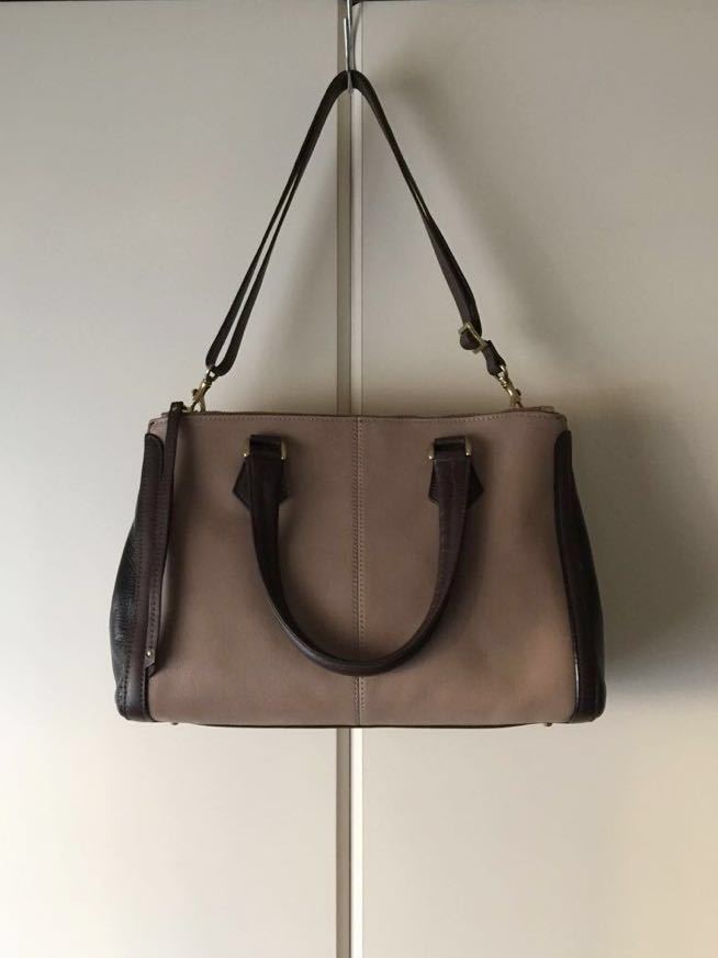 【美品】VIOLA d ORO 革 ハンドバッグ トートバッグ ショルダーバッグ ブラウン ベージュ 3カラー 綺麗め 通勤 2WAY|