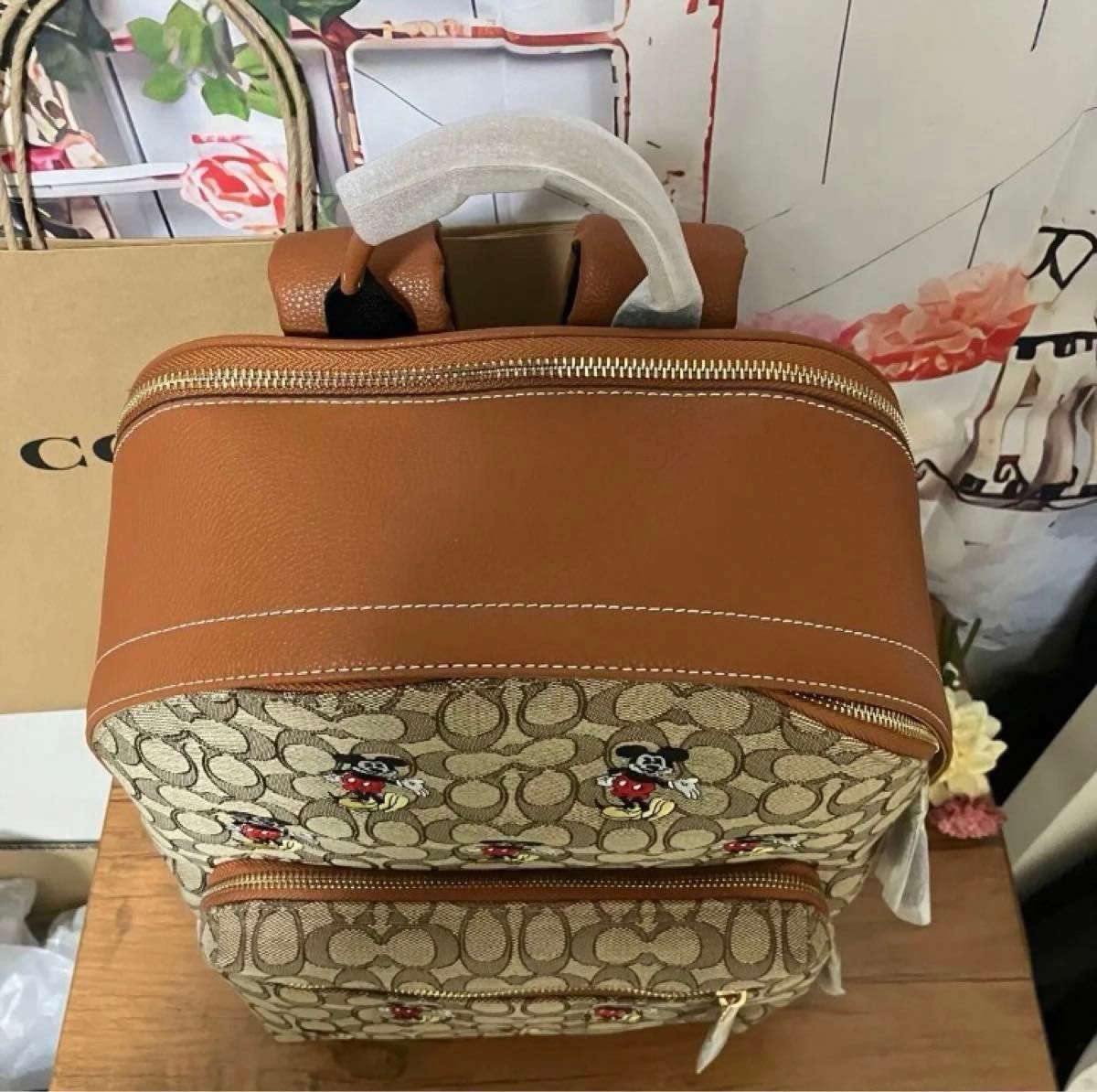 大人気 【DISNEY X COACH】バックパック シグネチャー ジャ 大人気 【DISNEY X COACH】バックパック シグネチャー ジャ