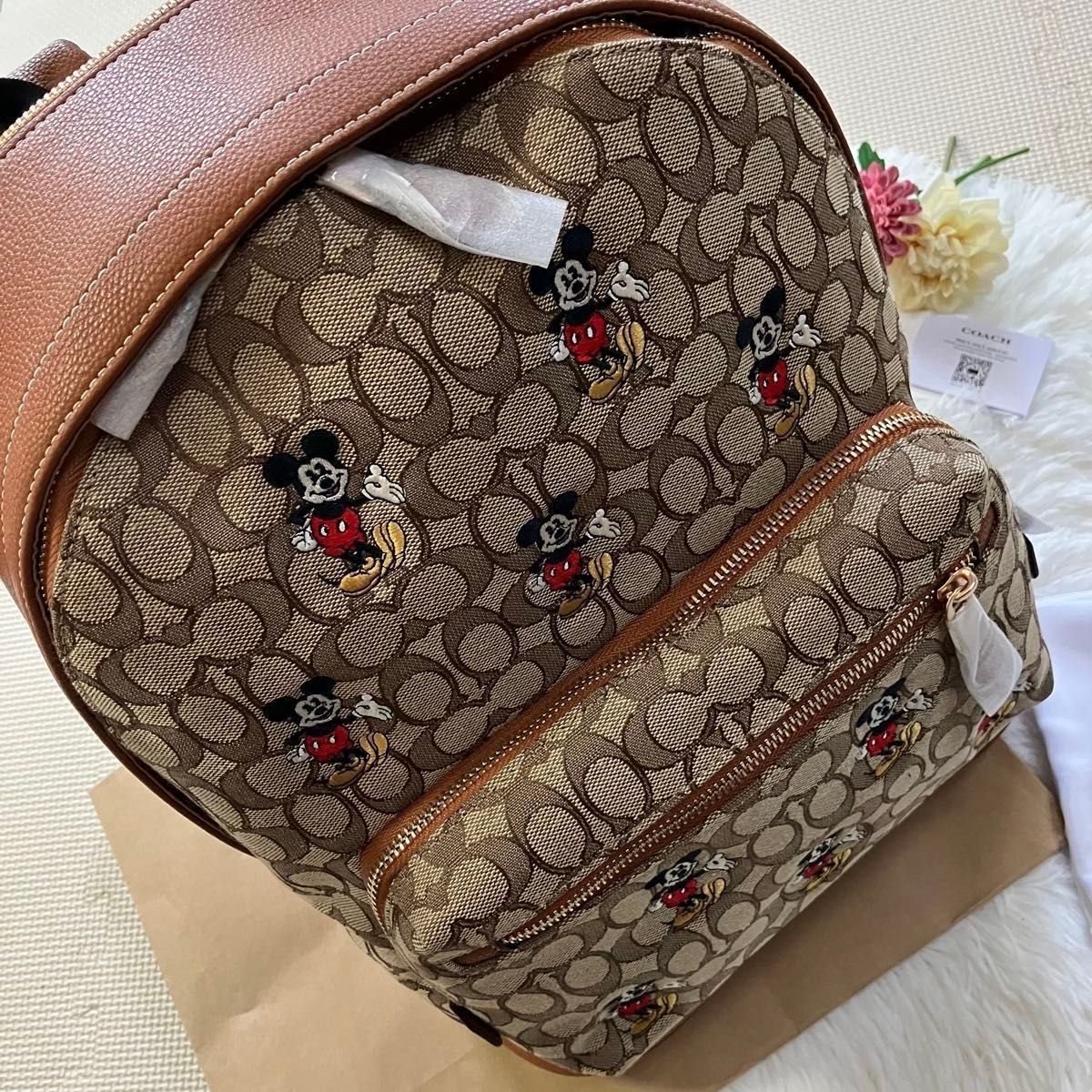 大人気 【DISNEY X COACH】バックパック シグネチャー ジャ 大人気 【DISNEY X COACH】バックパック シグネチャー ジャ