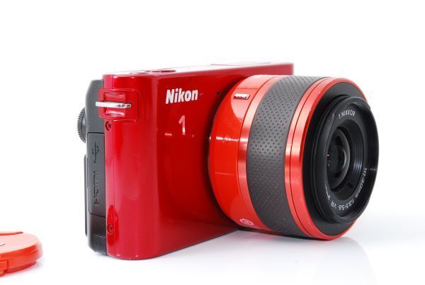 ★実用品★ ニコン NIKON 1 J1 ボディ レッド + レンズ 1 NIKKOR 10-30mm F3.5-5.6 VR ミラーレス一眼カメラ #R90125130_画像5