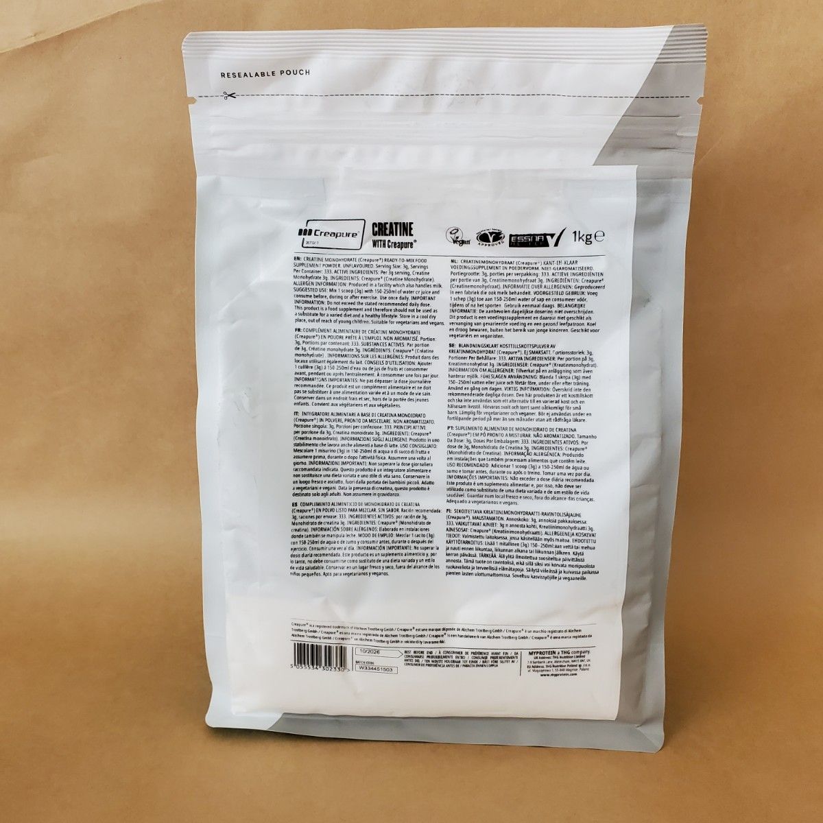 クレアピュア クレアチン 1kg 新品・未開封 マイプロテイン クレアピュア クレアチン 1kg 新品・未開封 マイプロテイン