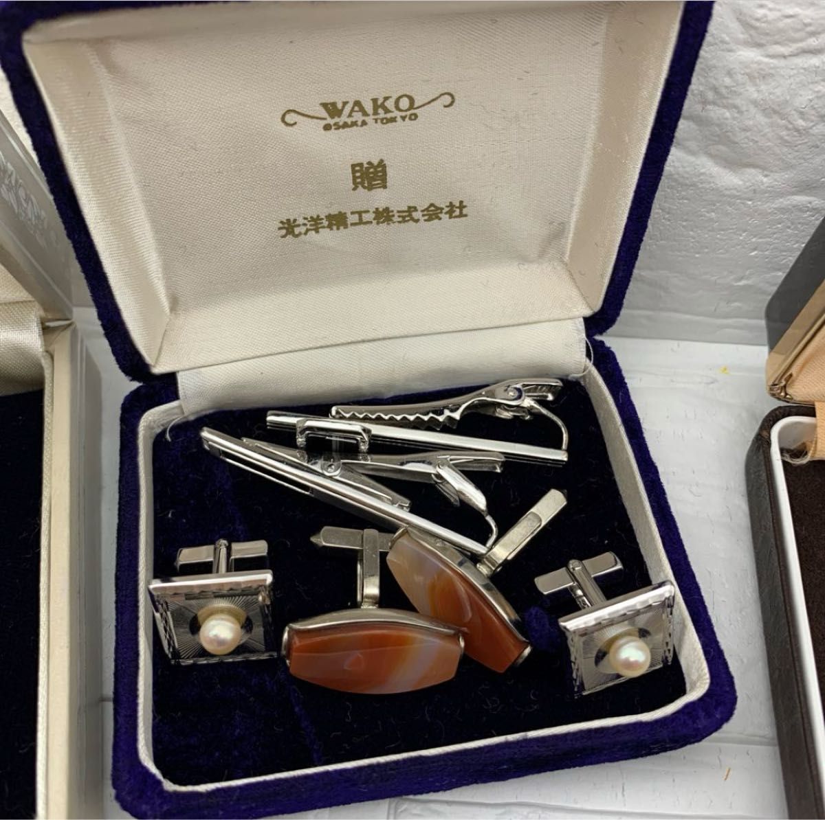 昭和レトロ カフスボタンセット ネクタイピン カフス|Yahoo 昭和レトロ カフスボタンセット ネクタイピン カフス|Yahoo