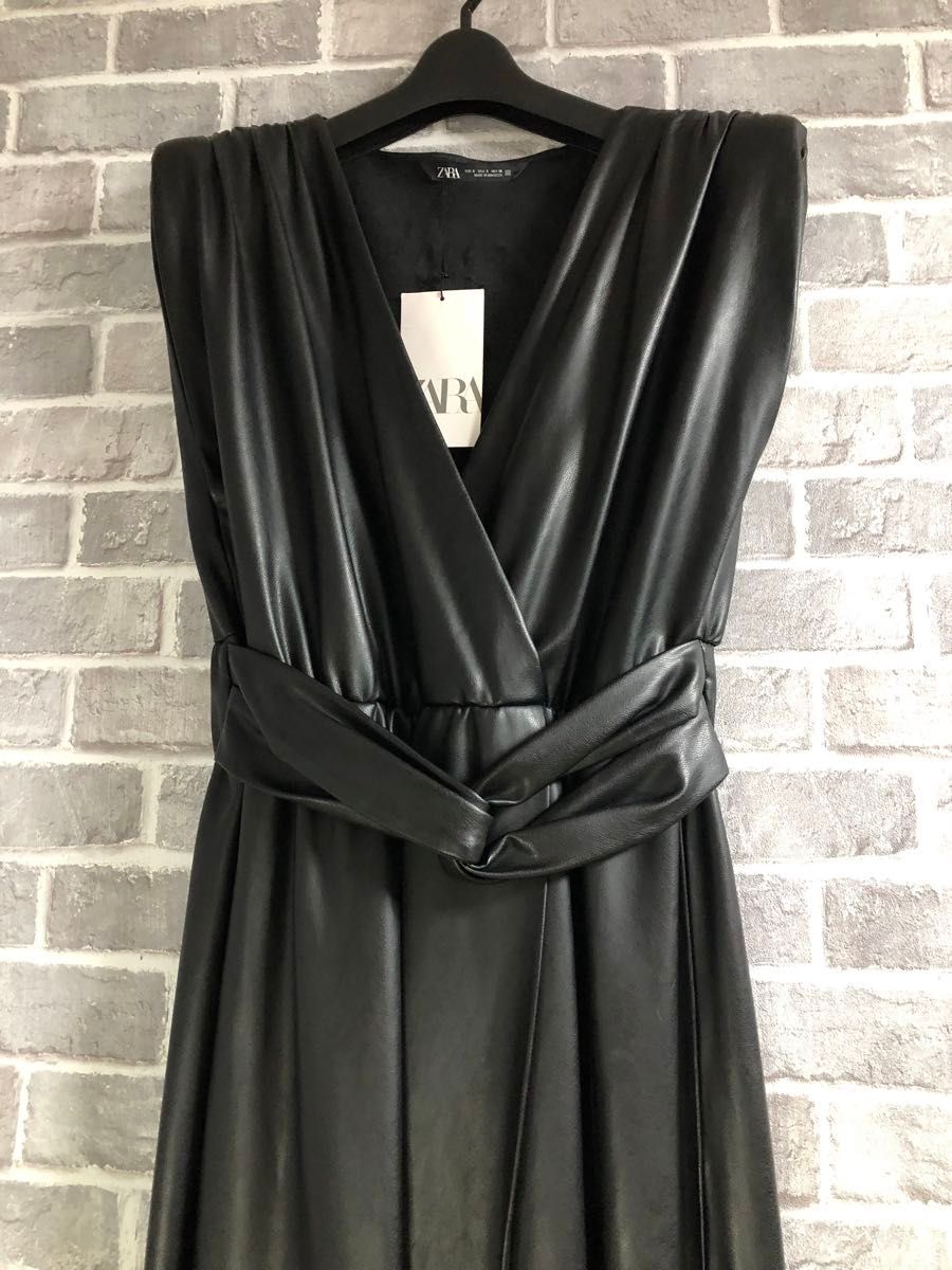 ZARA 新品タグ付き フェイクレザー ロングワンピース|Yahoo ZARA 新品タグ付き フェイクレザー ロングワンピース|Yahoo