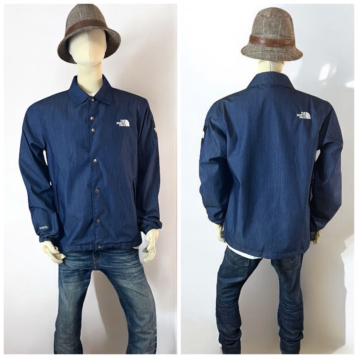 美品】THE NORTH FACE GTX DENIM COACH JACKET NP12042 ノース 美品】THE NORTH FACE GTX DENIM COACH JACKET NP12042 ノース