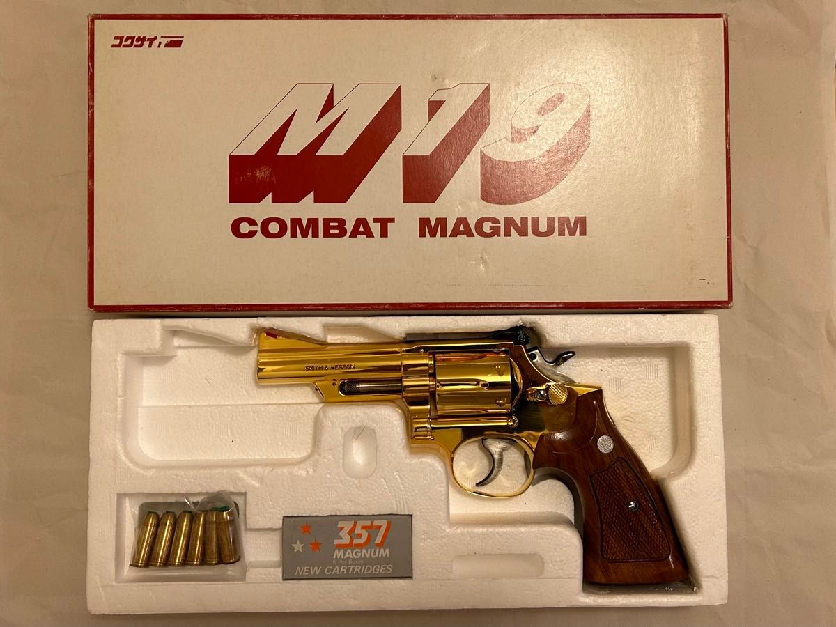 コクサイ製 S&W M19 4in 24K GOLDメッキ 金属モデルガン SMG 未 コクサイ製 S&W M19 4in 24K GOLDメッキ 金属モデルガン SMG 未
