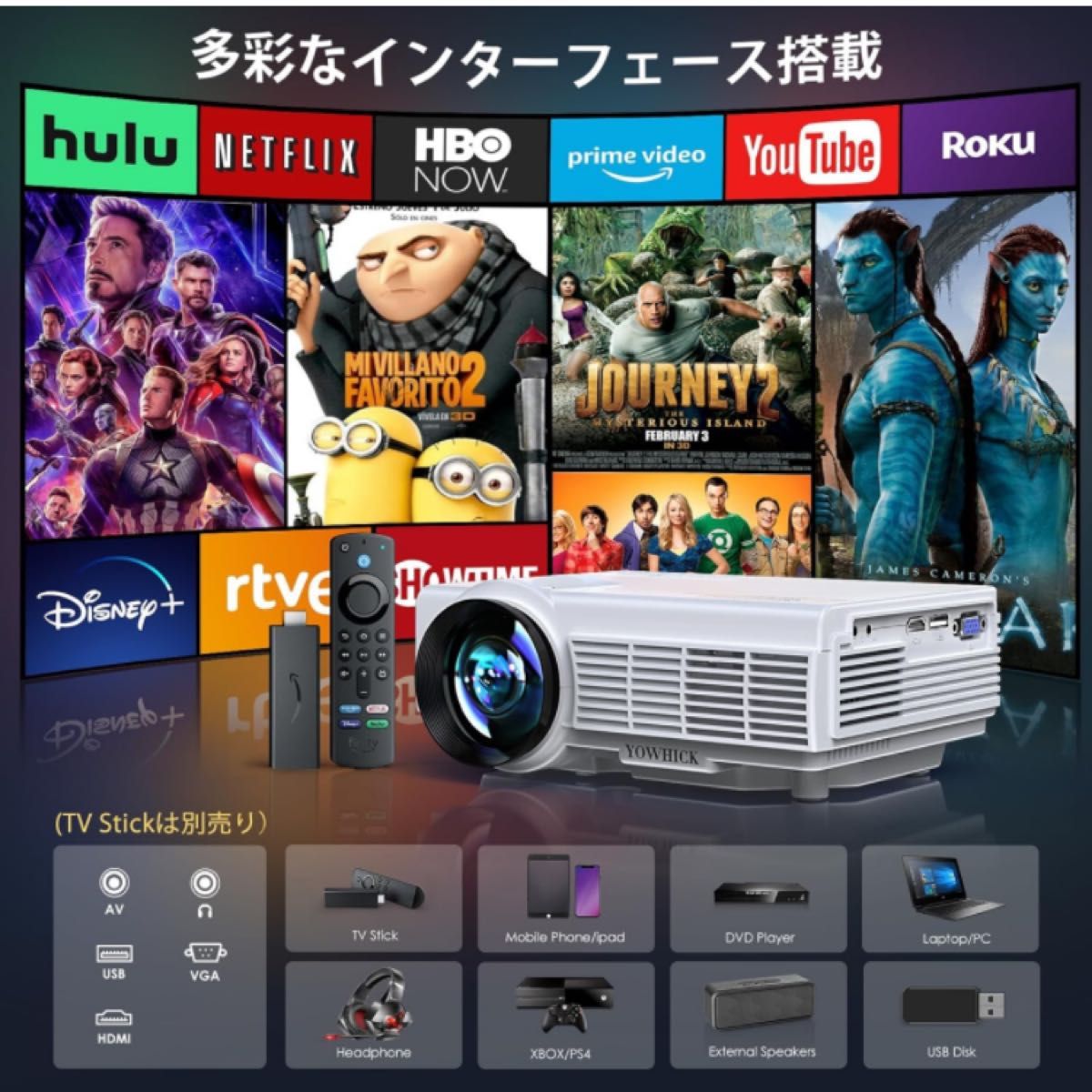 ジャンク品】 YOWHICK プロジェクター WiFi LCD|Yahoo!フリマ ジャンク品】 YOWHICK プロジェクター WiFi LCD|Yahoo!フリマ