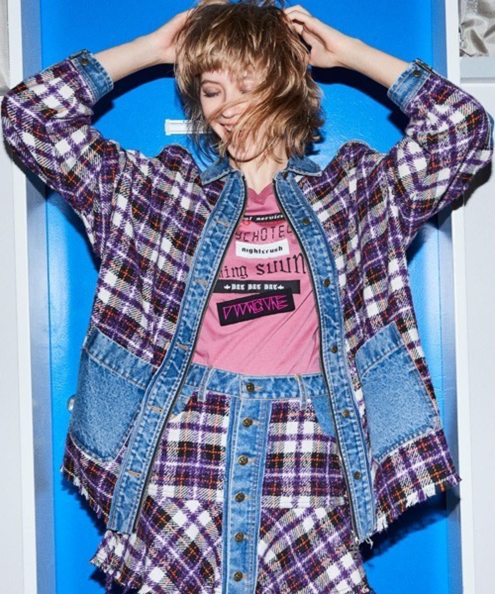 DIESEL デニム チェック セットアップ 藤田ニコル着用モデル DIESEL デニム チェック セットアップ 藤田ニコル着用モデル