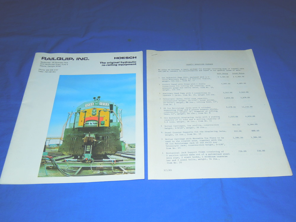 T073be HOESCH railroad group product guide pamphlet * Lee fret 5 point 