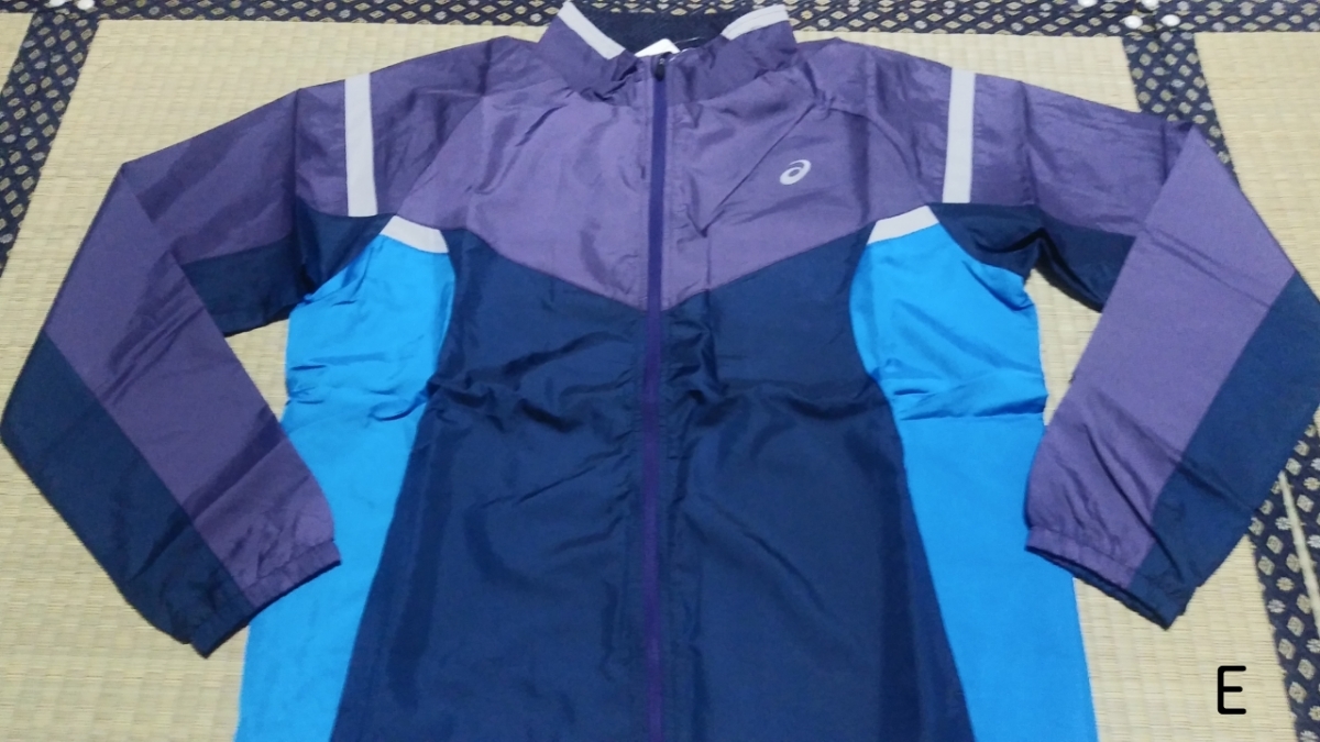 《新品》アシックス 裏トリコットウインドジャケット 紫×紺 S_画像1