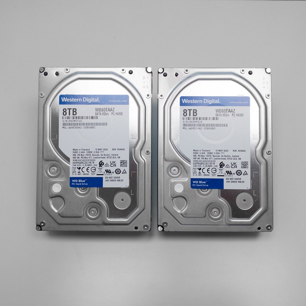 16TB】 WD Blue ハードディスクドライブ WD80EAAZ 8TBx2台 16TB】 WD Blue ハードディスクドライブ WD80EAAZ 8TBx2台