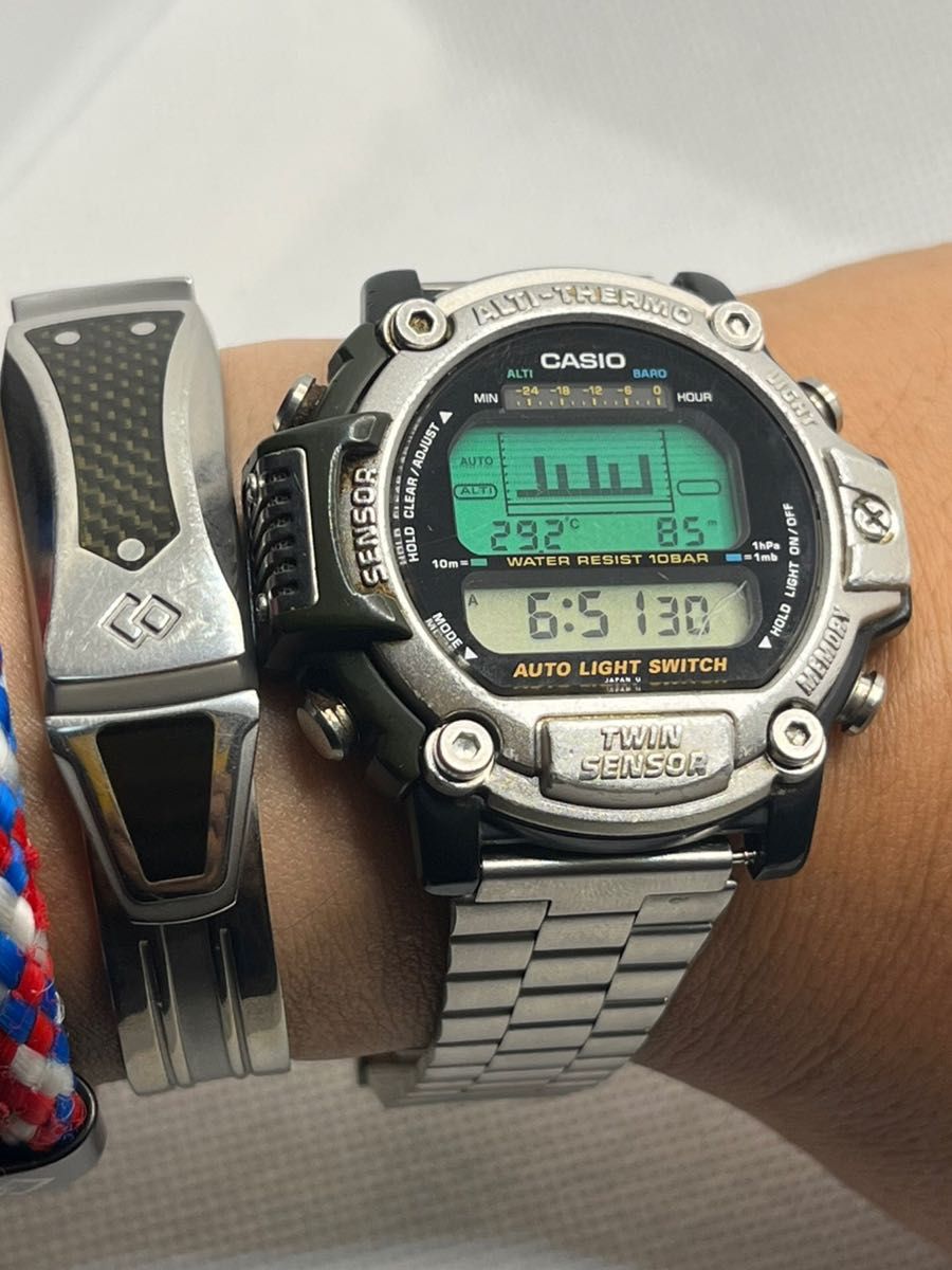 CASIO プロトレック ツインセンサー 多機能腕時計 タイドグラフ CASIO プロトレック ツインセンサー 多機能腕時計 タイドグラフ