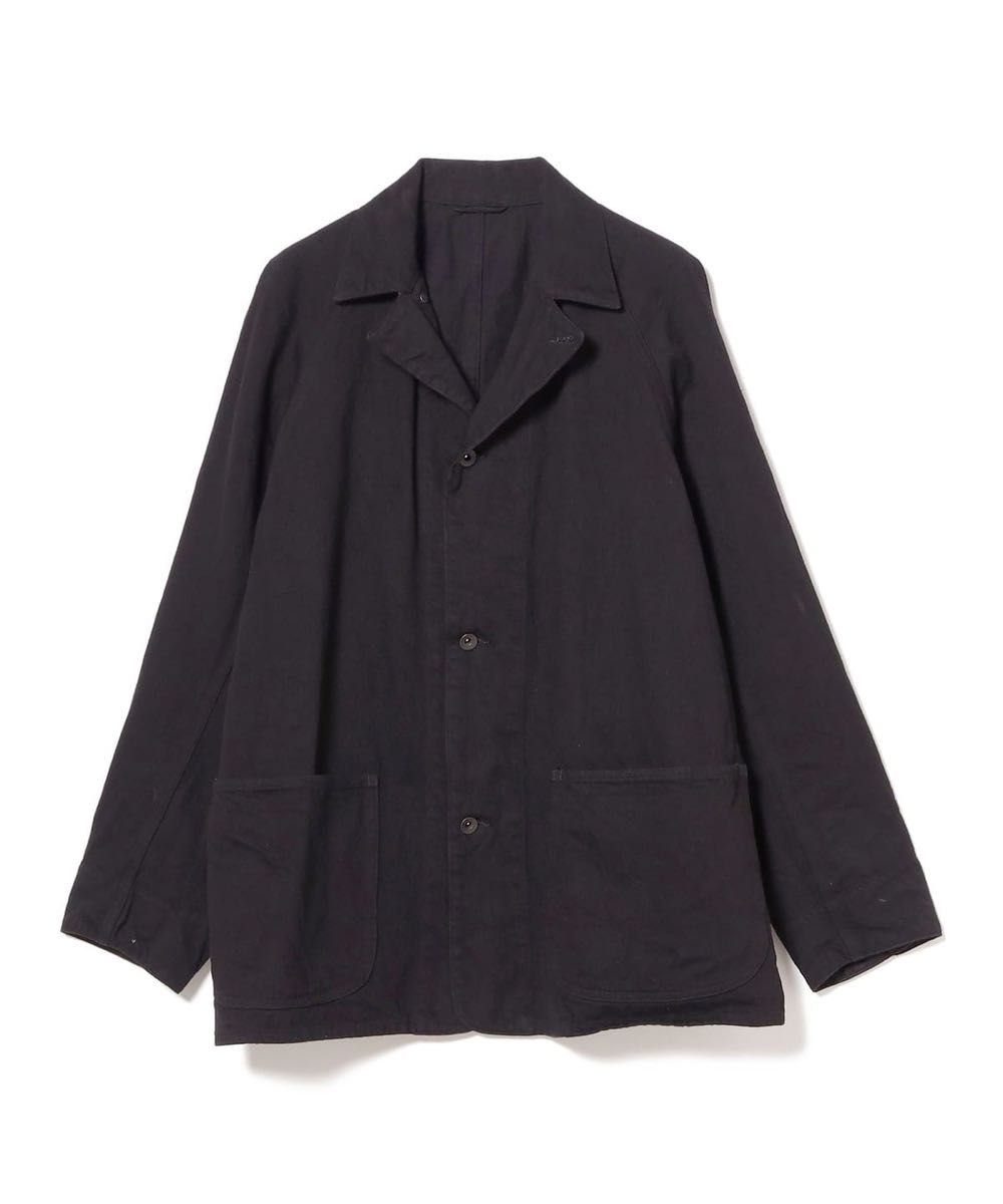 美品 コモリ デニムワークジャケット22ss サイズ3 ブラック 美品 コモリ デニムワークジャケット22ss サイズ3 ブラック