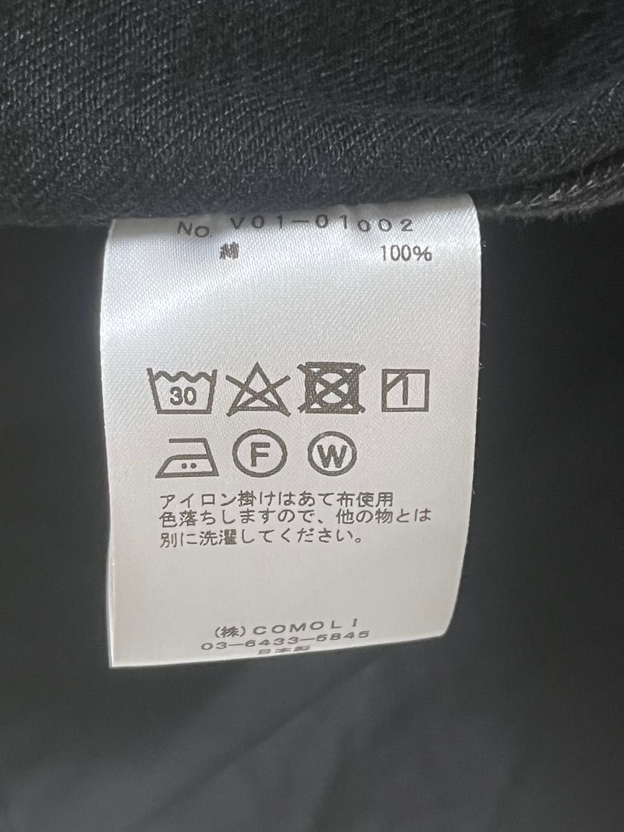 美品 コモリ デニムワークジャケット22ss サイズ3 ブラック 美品 コモリ デニムワークジャケット22ss サイズ3 ブラック