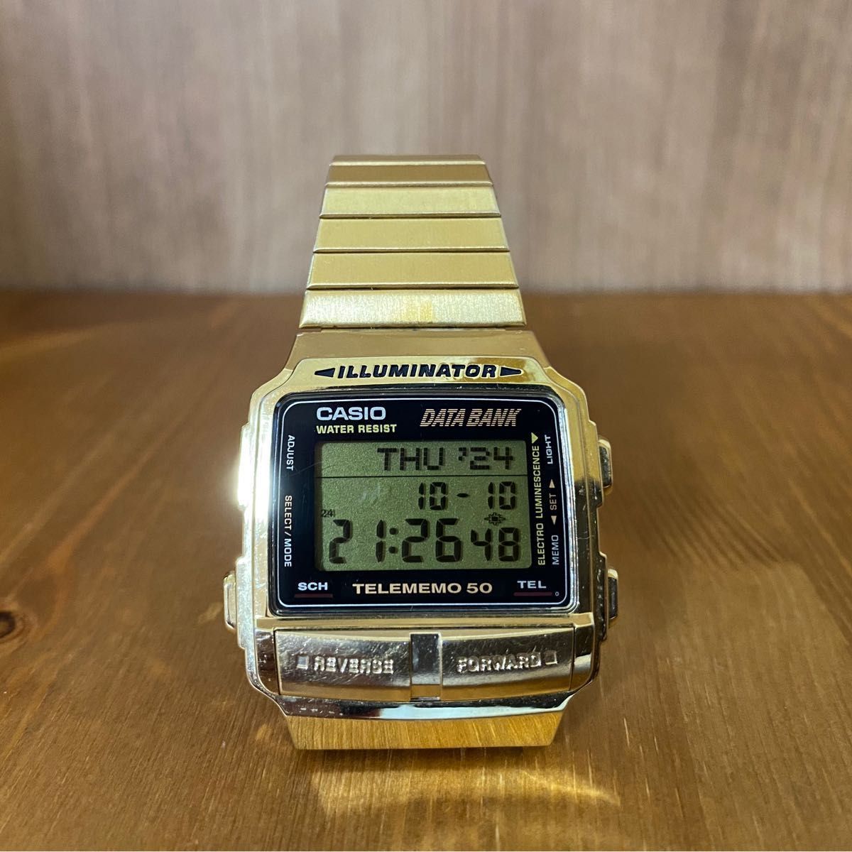 90s CASIO DATABANK DB-580 TELEMEMO50 WORLD TIME ゴールド 90s CASIO DATABANK DB-580 TELEMEMO50 WORLD TIME ゴールド