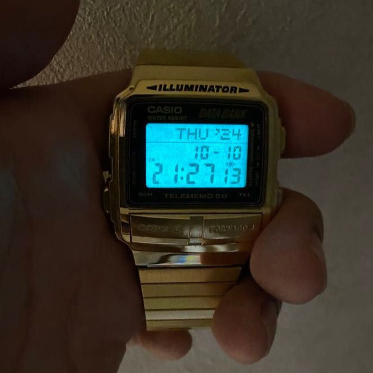 90s CASIO DATABANK DB-580 TELEMEMO50 WORLD TIME ゴールド 90s CASIO DATABANK DB-580 TELEMEMO50 WORLD TIME ゴールド