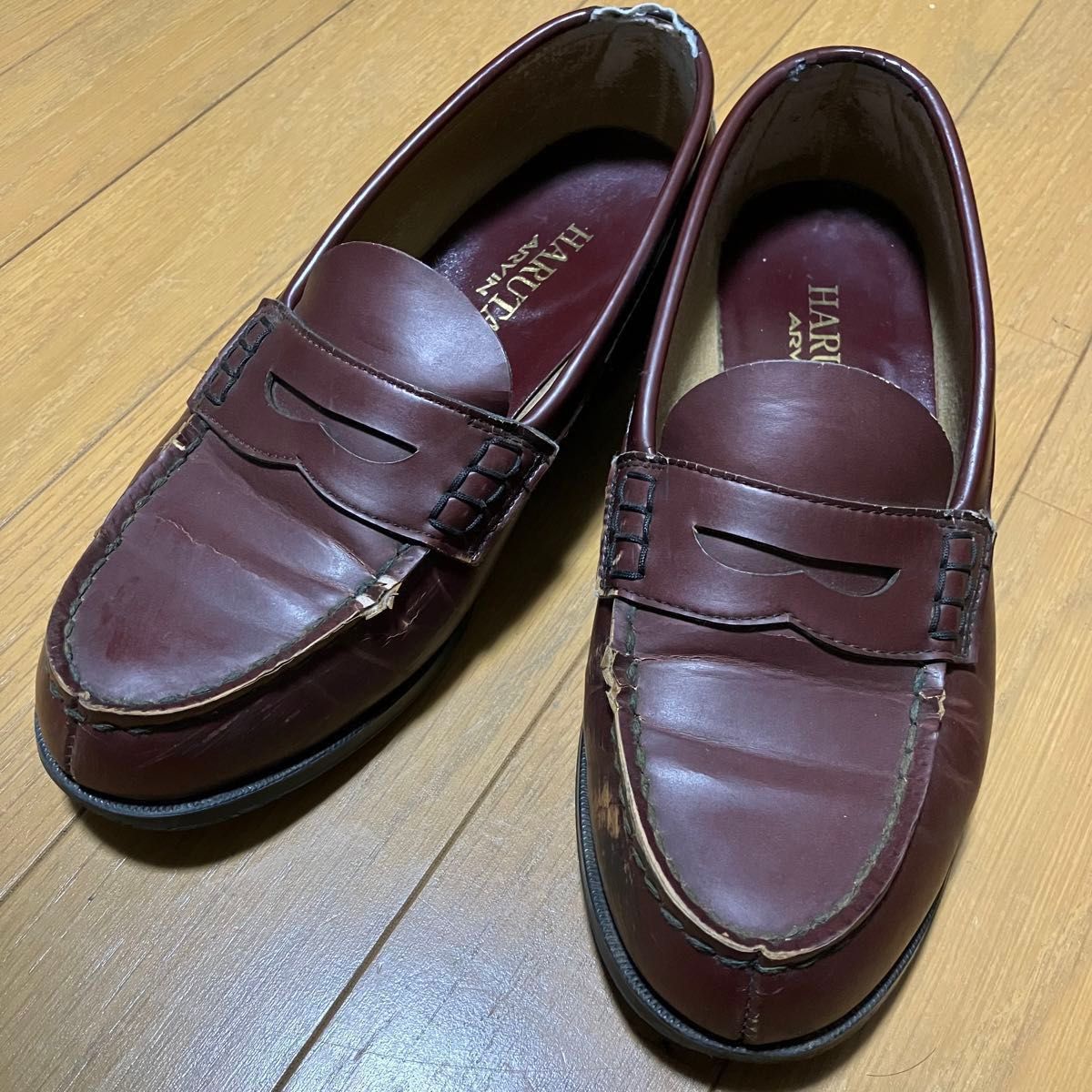 HARUTA ローファー ブラウン 本革 シューズ 茶色 ハルタ 25 HARUTA ローファー ブラウン 本革 シューズ 茶色 ハルタ 25