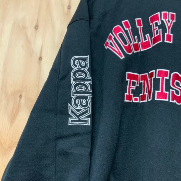  superior article not for sale hard-to-find Kappa Kappa black tag Kanagawa prefecture Fujisawa west high school volleyball part big embroidery jersey M size black not for sale 
