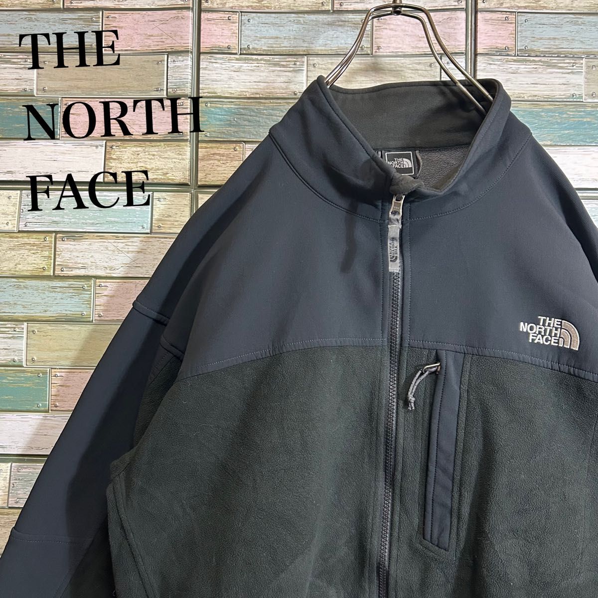 【ウインドーストッパー】ザノースフェイス　フリースジャケット　ワンポイント刺繍ロゴ