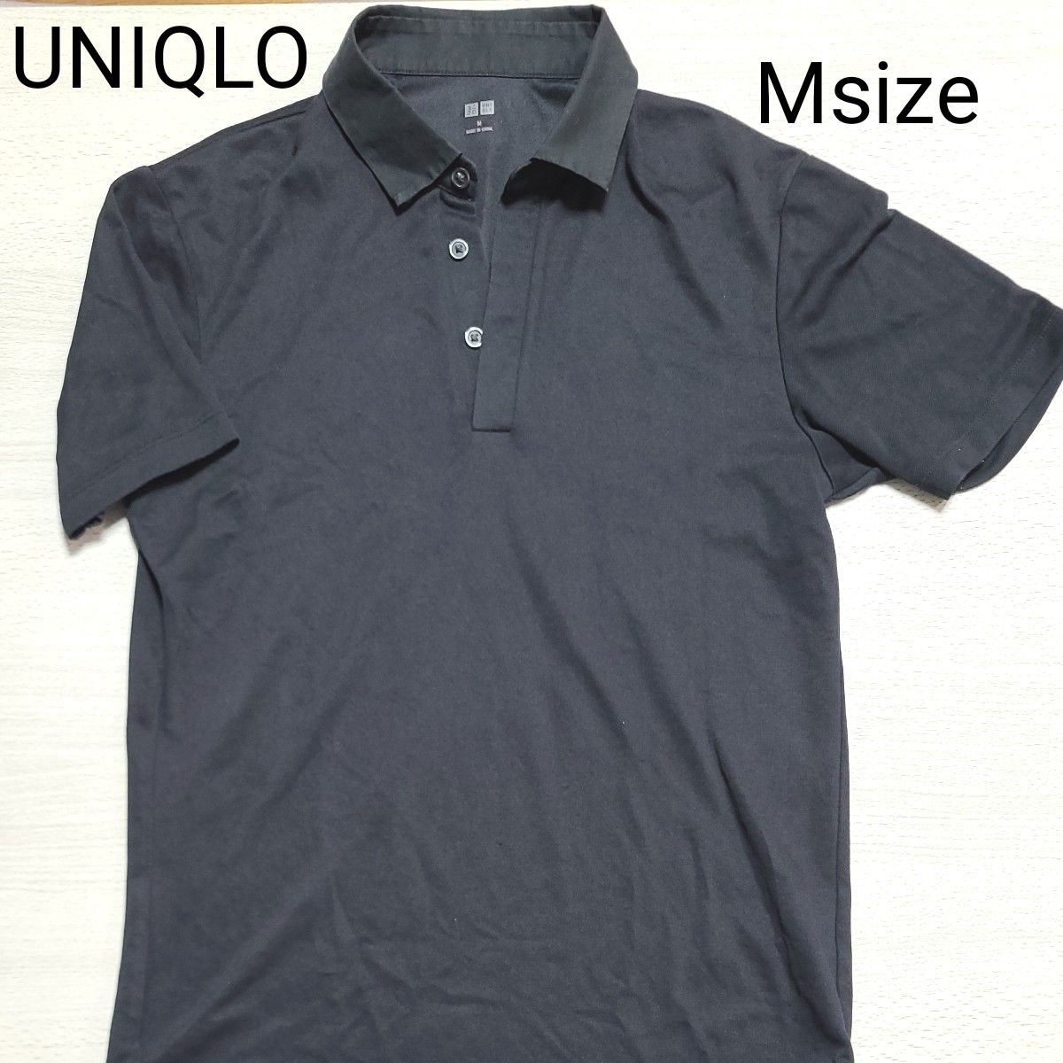 UNIQLO ユニクロ ポロシャツ メンズ ブラック Mサイズ ドライ UNIQLO ユニクロ ポロシャツ メンズ ブラック Mサイズ ドライ
