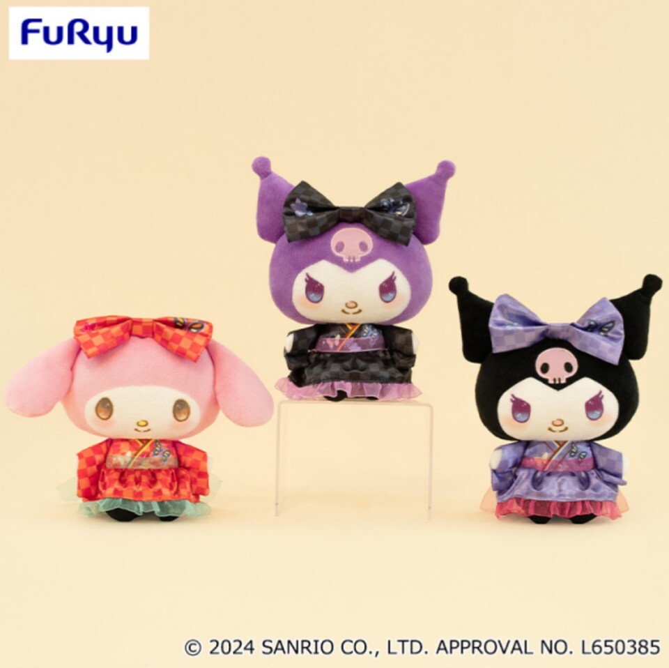 サンリオ マイメロディ クロミ 浴衣ドレスぬいぐるみ 3種セット サンリオ マイメロディ クロミ 浴衣ドレスぬいぐるみ 3種セット