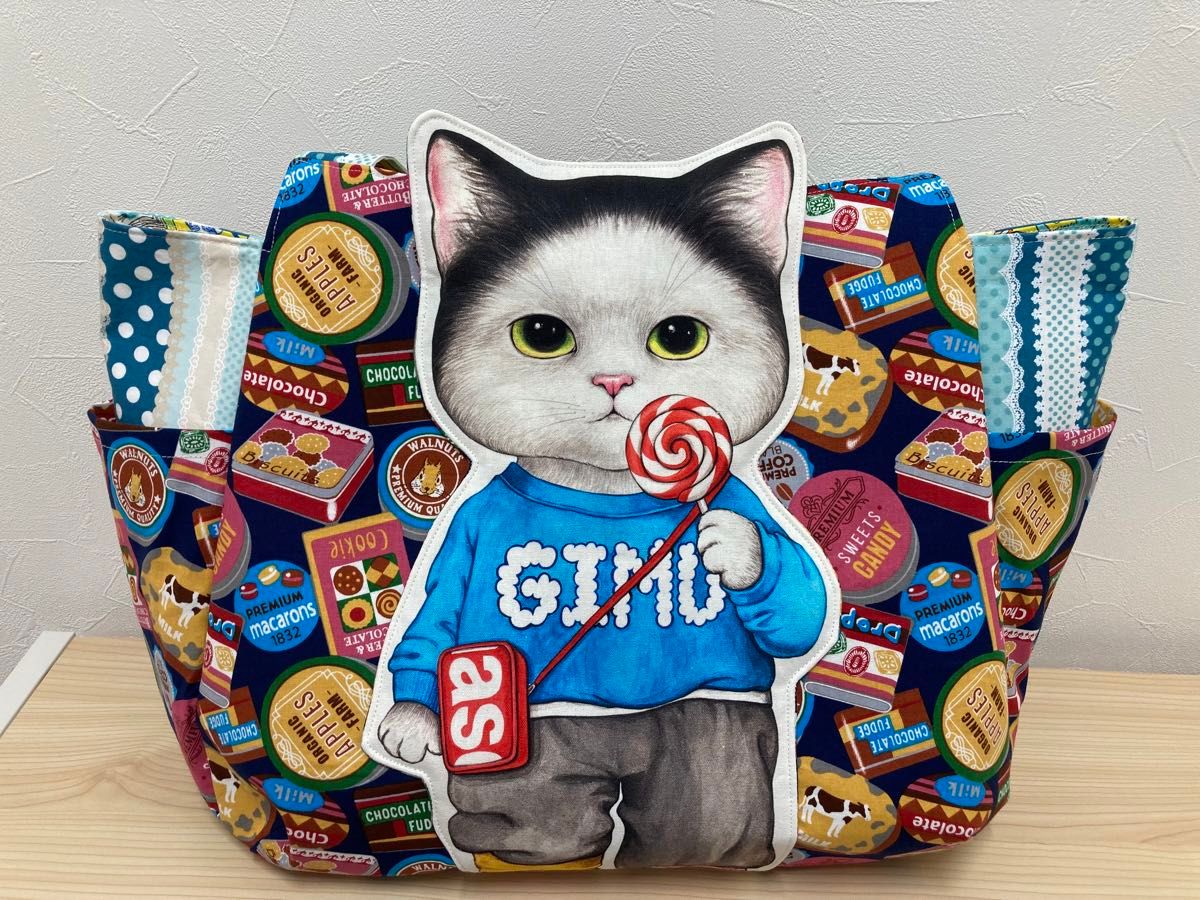 激安通販サイト 大きなチューリップバッグ コヤンイサムチョン ギムちゃん ねこ トートバッグ