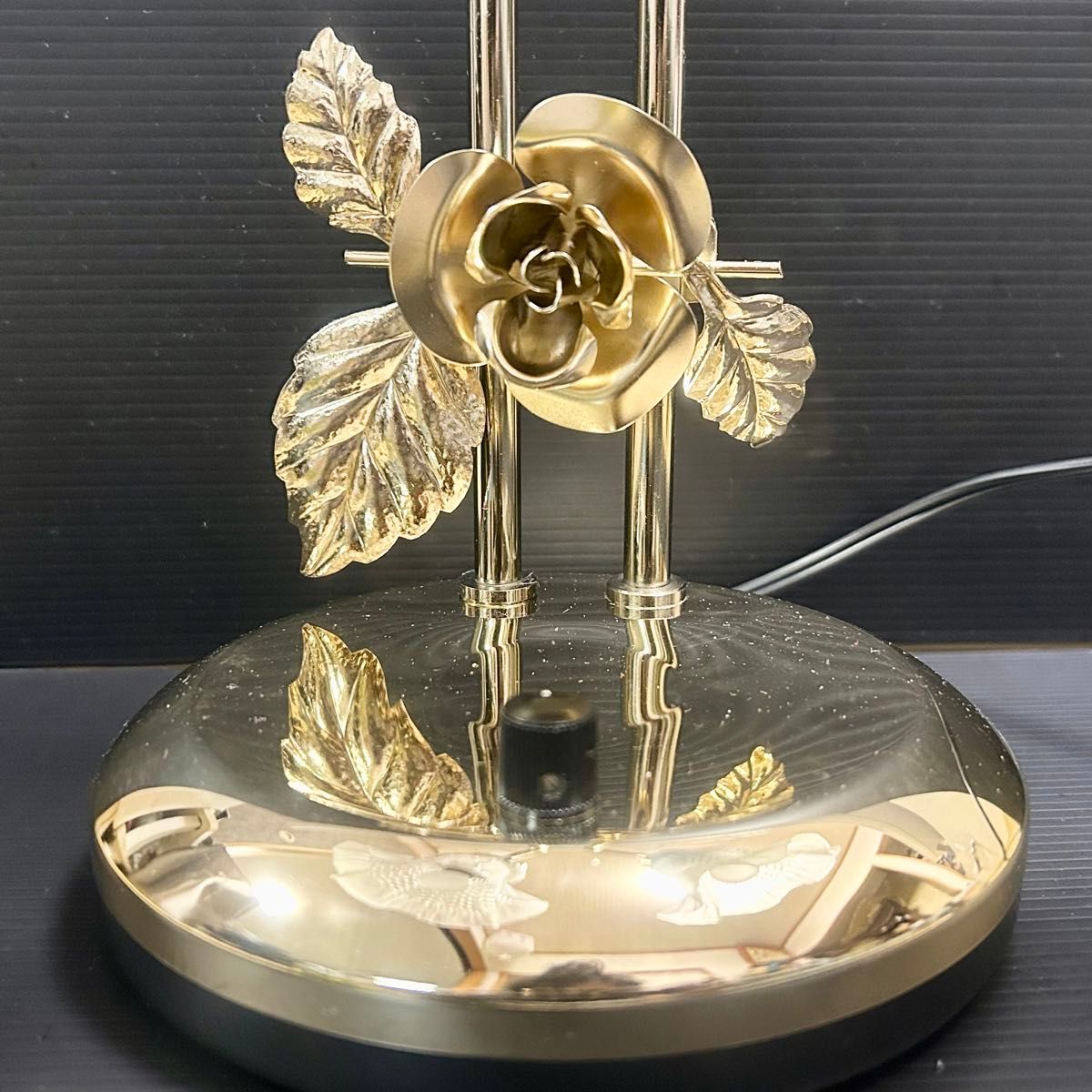 極美品】桜井製作所 ペアロイヤルスタンド リリーフラワー 2灯 極美品】桜井製作所 ペアロイヤルスタンド リリーフラワー 2灯