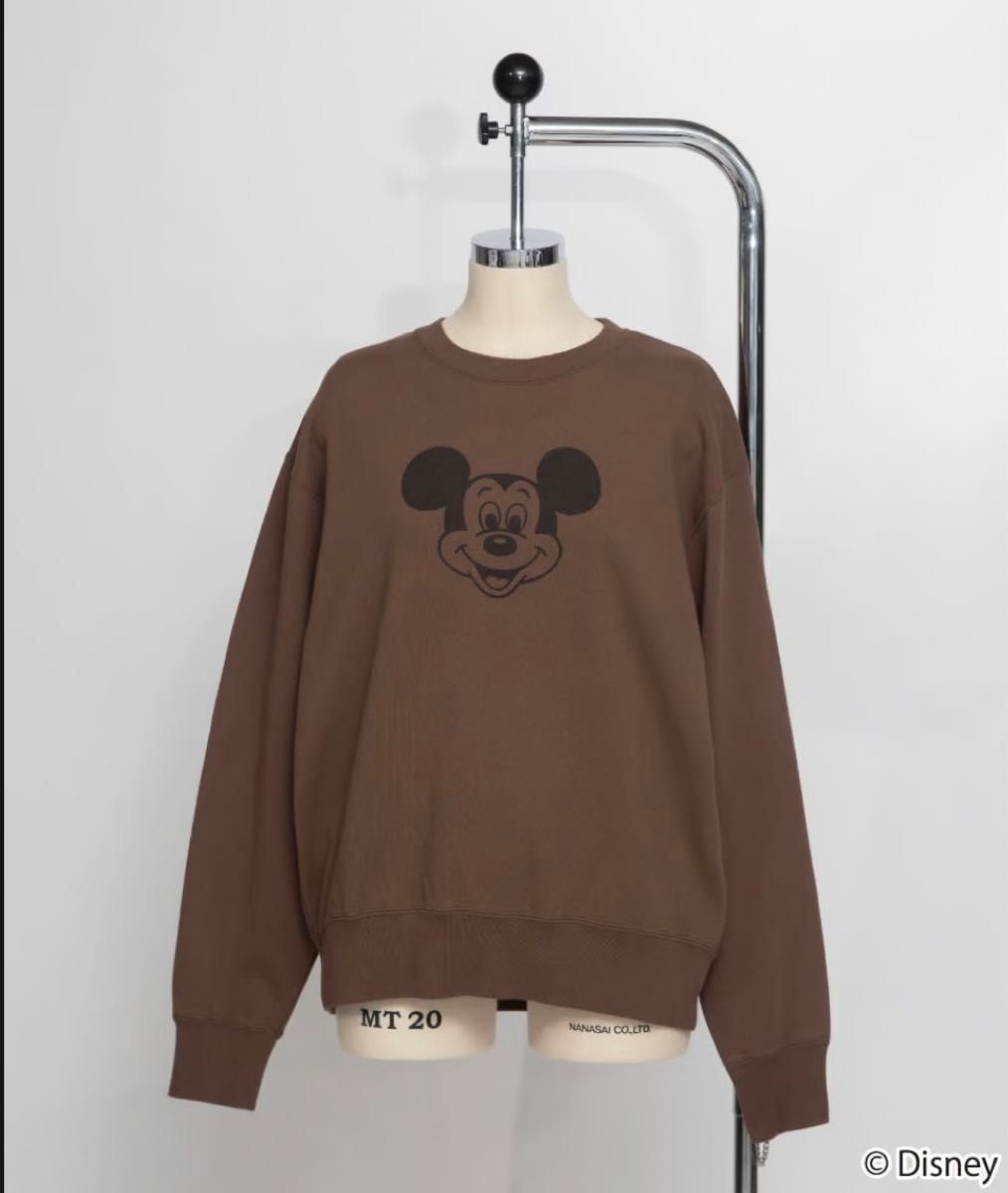 Disney collection WCJ SWEAT TOP ミッキー ブラウン 若槻千夏 Disney collection WCJ SWEAT TOP ミッキー ブラウン 若槻千夏