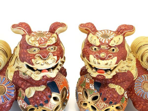シーサー2体セット 玉乗り獅子 厄除け 縁起物 - 置物、オブジェ シーサー2体セット 玉乗り獅子 厄除け 縁起物 - 置物、オブジェ