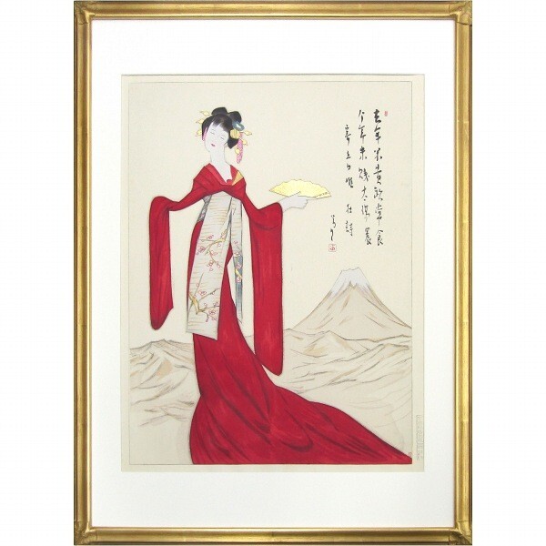 版画 『夢』額付き Yahoo!オークション - 版画 竹久夢二 「立田姫」 木版画 額付き