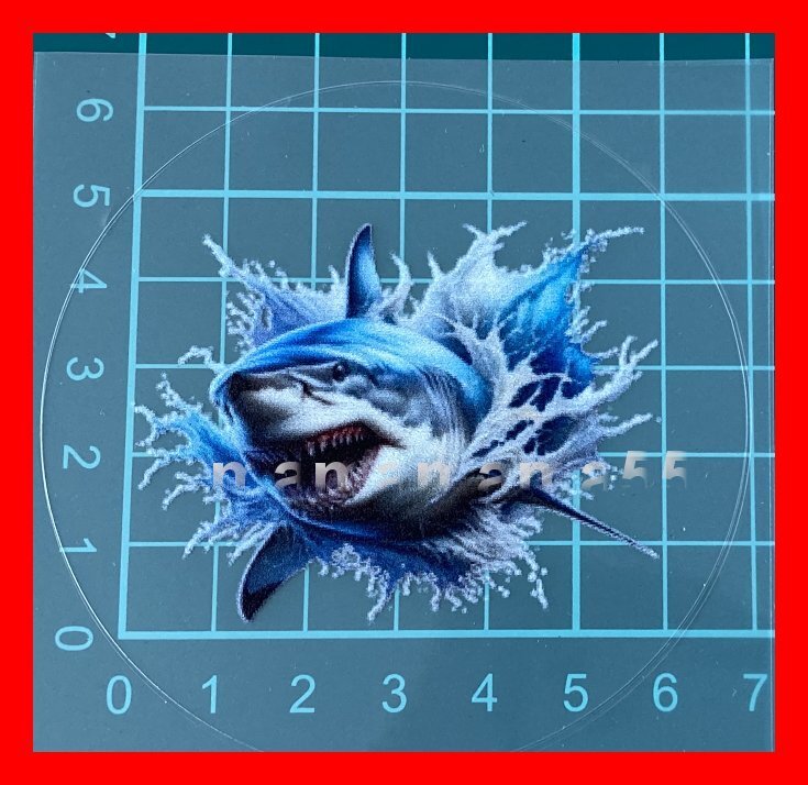  стикер No.554 4 шт. комплект PC машина переводная картинка водонепроницаемый Shark . Челюсти Shark 4 шт. комплект 