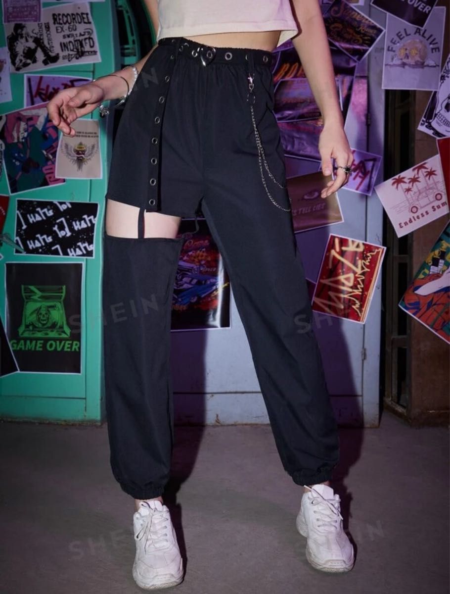 sサイズ タグ付き shein カーゴパンツ 黒 チェーン|Yahoo sサイズ タグ付き shein カーゴパンツ 黒 チェーン|Yahoo