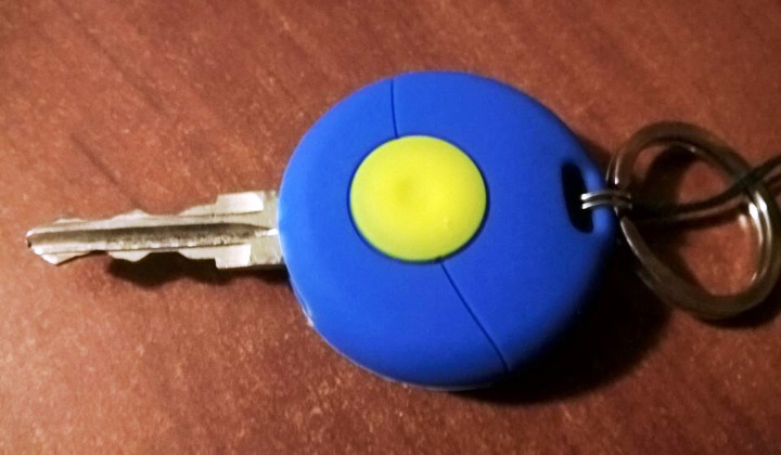 【特価】MCC smart スマート 450 リモコンキー カバー 1つボタン用　【グレー】_青色キーカバー装着例