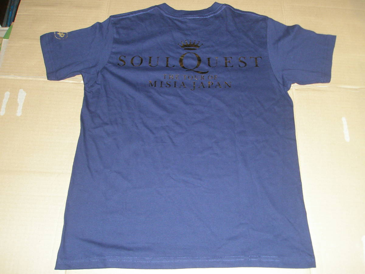 MISIA SOUL QUEST THE TOUR OF MISIA JAPAN 府中 Tシャツ Ｓ サイズ 半袖 紺 2011年 ラメプリント_画像6