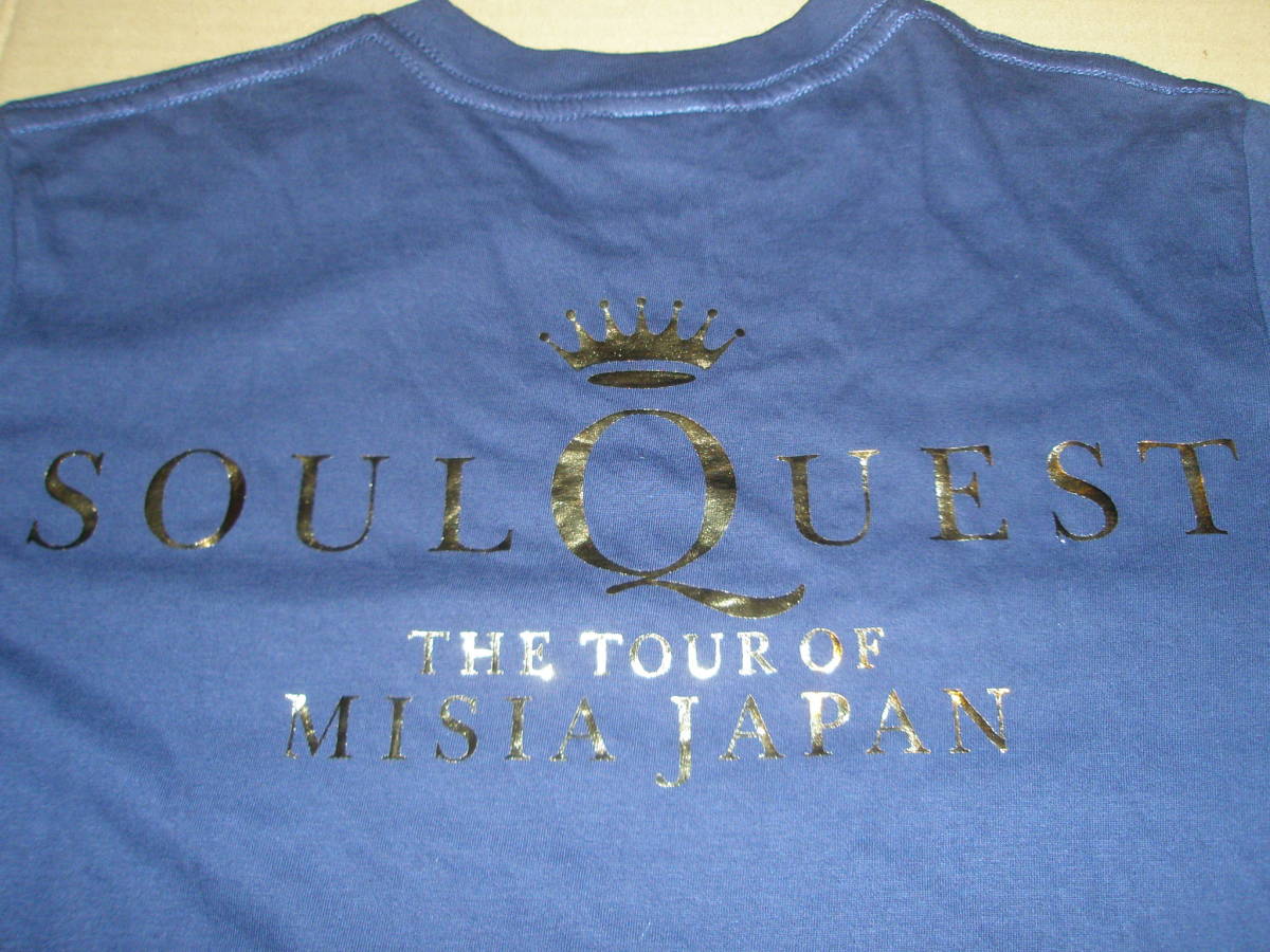 MISIA SOUL QUEST THE TOUR OF MISIA JAPAN 府中 Tシャツ Ｓ サイズ 半袖 紺 2011年 ラメプリント_画像7