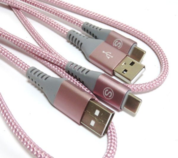 [ один иен старт ]USB Type C кабель зарядка розовый 2 шт [1 иен ]TER01_2123