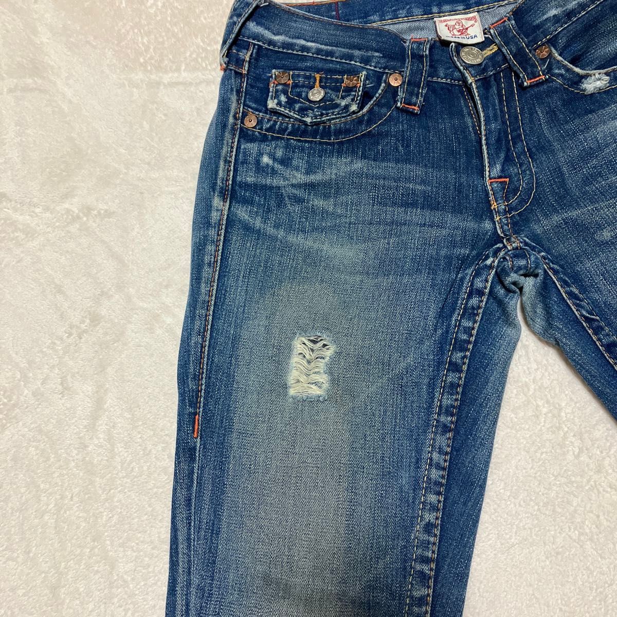 true religion ポケット刺繍 フレアデニムパンツROW25SEAT33 true religion ポケット刺繍 フレアデニムパンツROW25SEAT33
