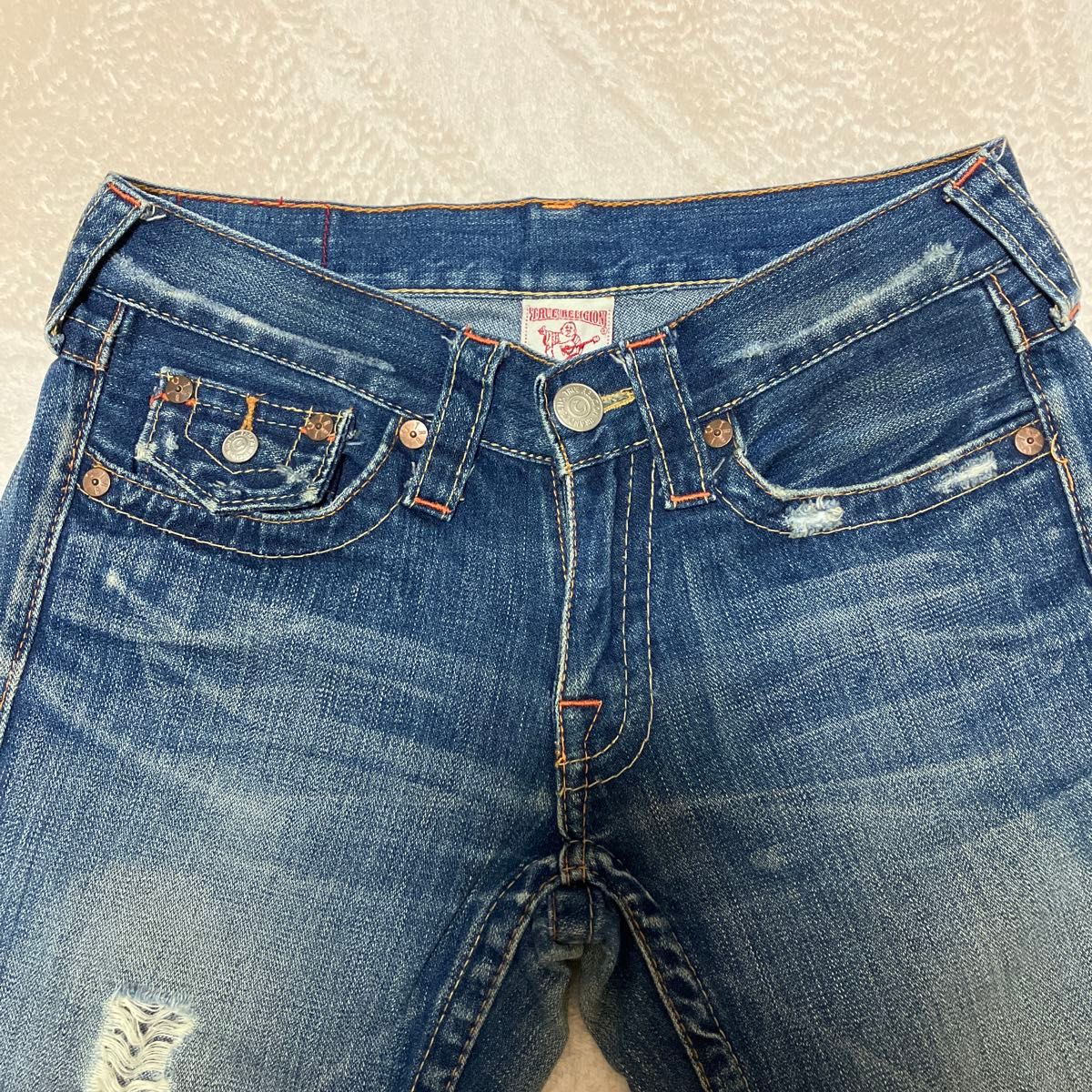 true religion ポケット刺繍 フレアデニムパンツROW25SEAT33 true religion ポケット刺繍 フレアデニムパンツROW25SEAT33
