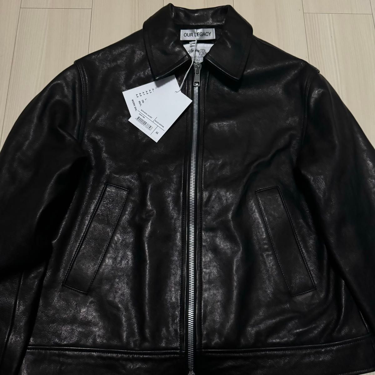 新品 M Stussy Our legacy BLOUSON JACKET ライダース レザー 新品 M Stussy Our legacy BLOUSON JACKET ライダース レザー