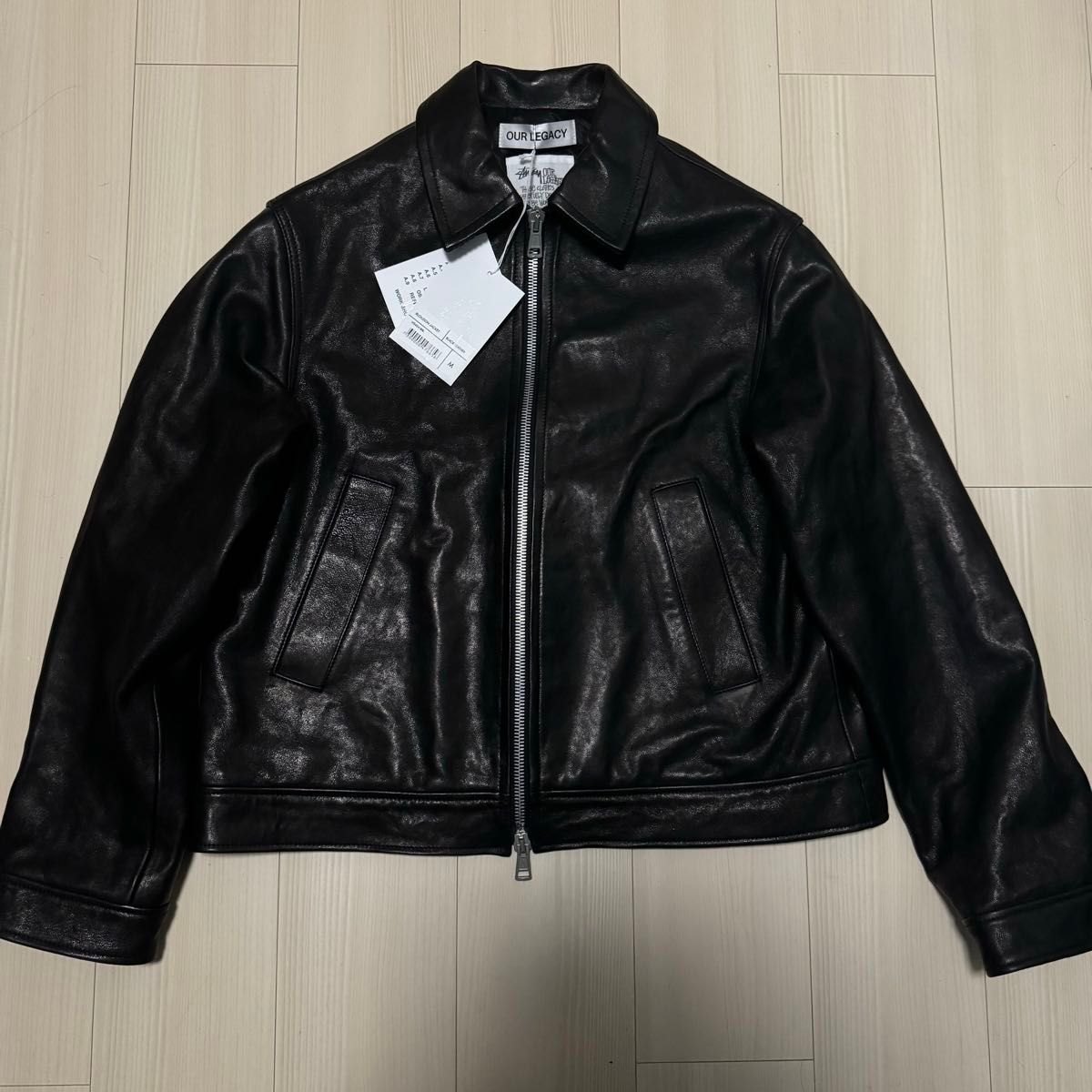 新品 M Stussy Our legacy BLOUSON JACKET ライダース レザー 新品 M Stussy Our legacy BLOUSON JACKET ライダース レザー