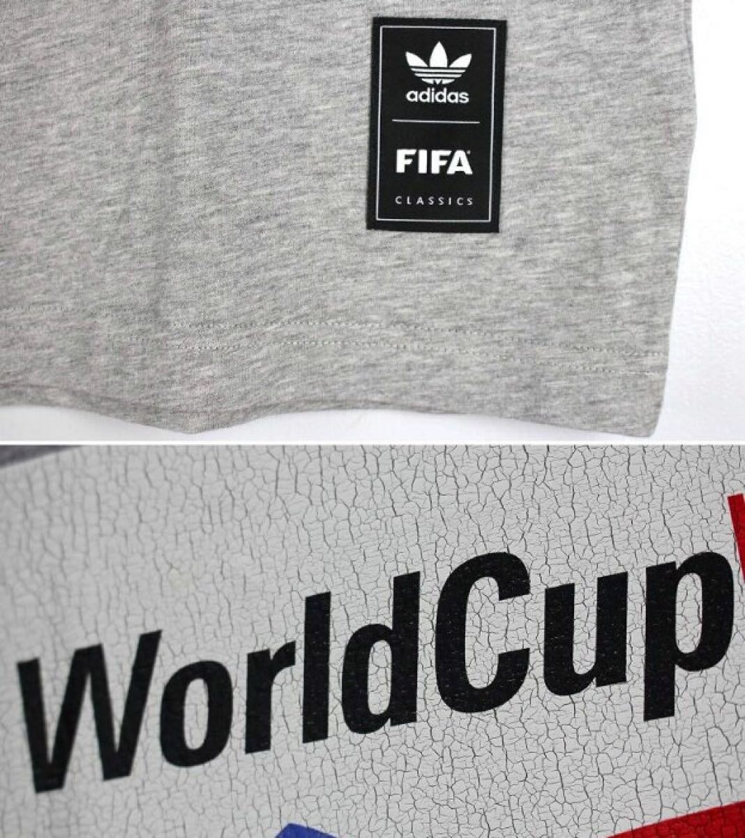 新品 アディダス オリジナルス 94ワールドカップ Tシャツ Ｌサイズ 未使用品 adidas originals グレー