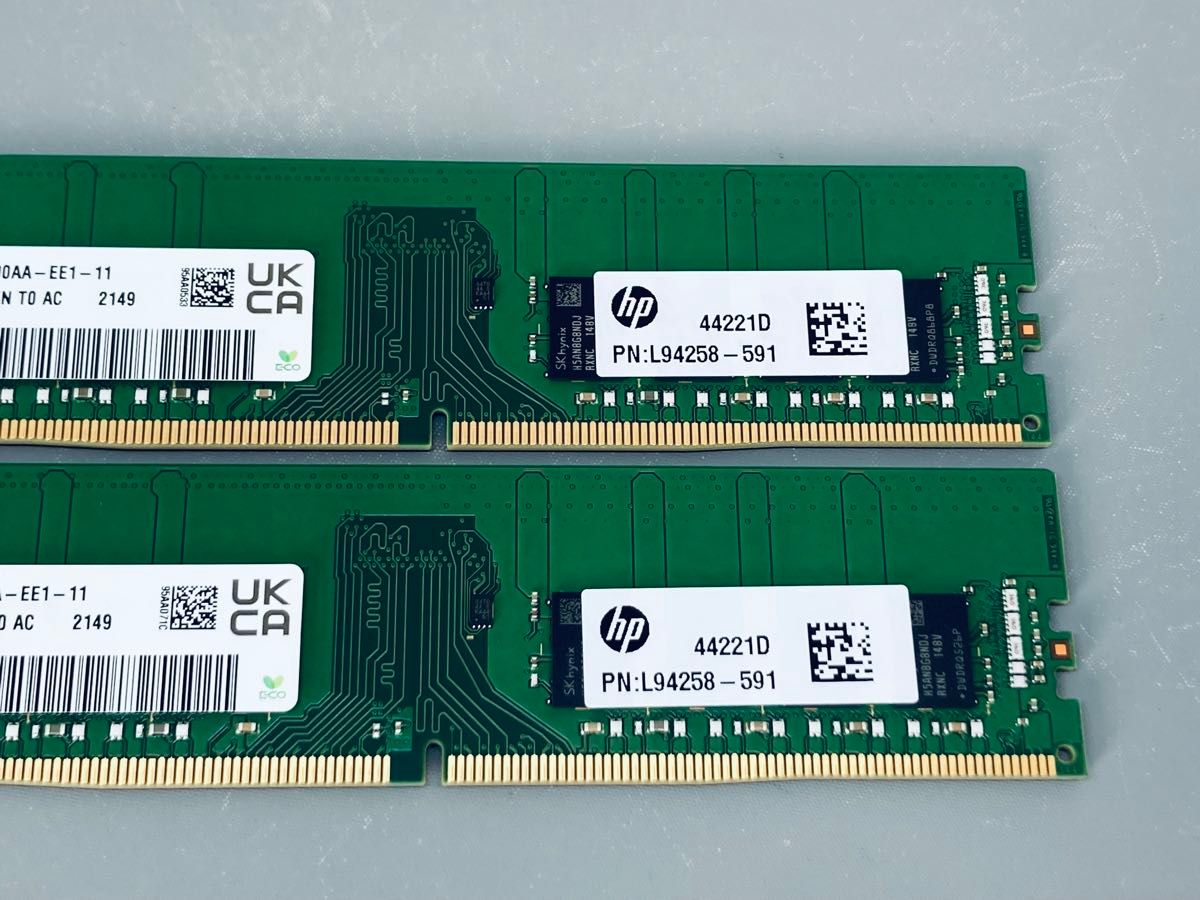 SKHYNIX DDR4 3200 ECC Unbuffered 16GBx2枚(計32GB SKHYNIX DDR4 3200 ECC Unbuffered 16GBx2枚(計32GB