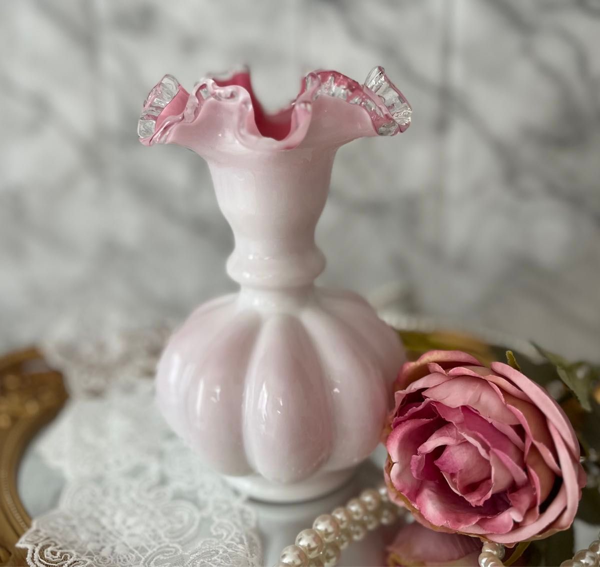 フェントン 花瓶 ガラス瓶 花器 ビンテージ アンティーク Fenton フェントン 花瓶 ガラス瓶 花器 ビンテージ アンティーク Fenton