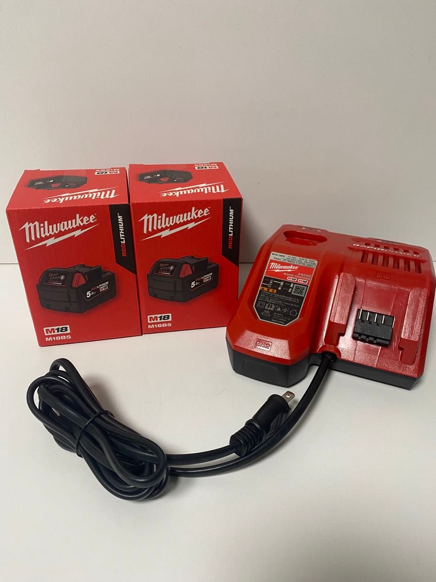 ミルウォーキー M18 5AH バッテリー 2個 + 充電器|Yahoo ミルウォーキー M18 5AH バッテリー 2個 + 充電器|Yahoo