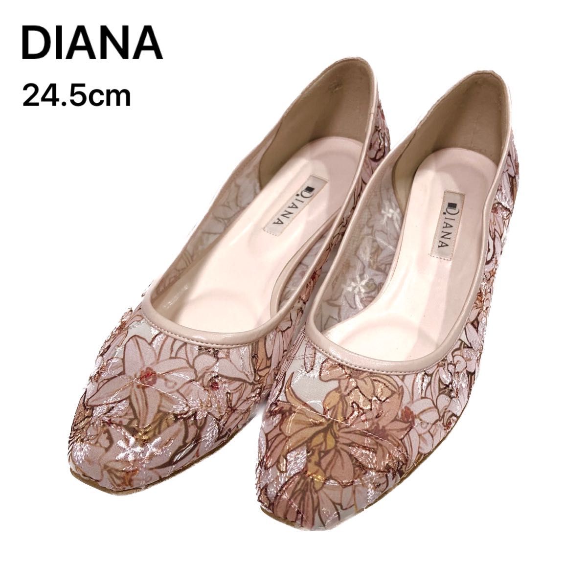 DIANA ダイアナ パンプス 絵画シリーズ ミュシャ 花 24 5cm 日本 DIANA ダイアナ パンプス 絵画シリーズ ミュシャ 花 24 5cm 日本
