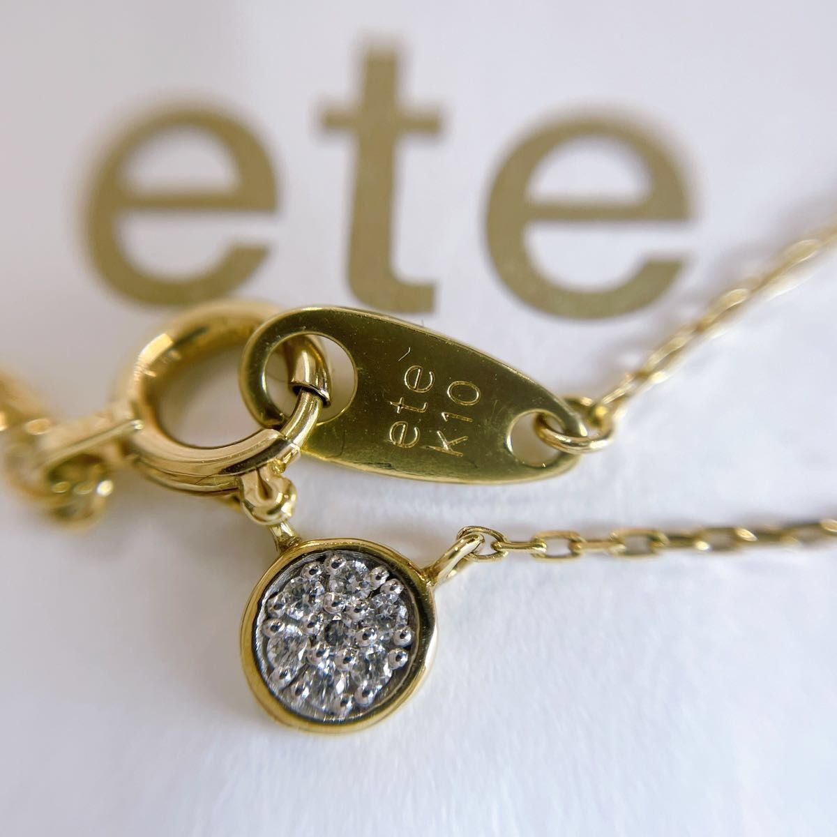 ete エテ ネックレス ブリリアント K10 ダイヤモンド 0 02ct ete エテ ネックレス ブリリアント K10 ダイヤモンド 0 02ct