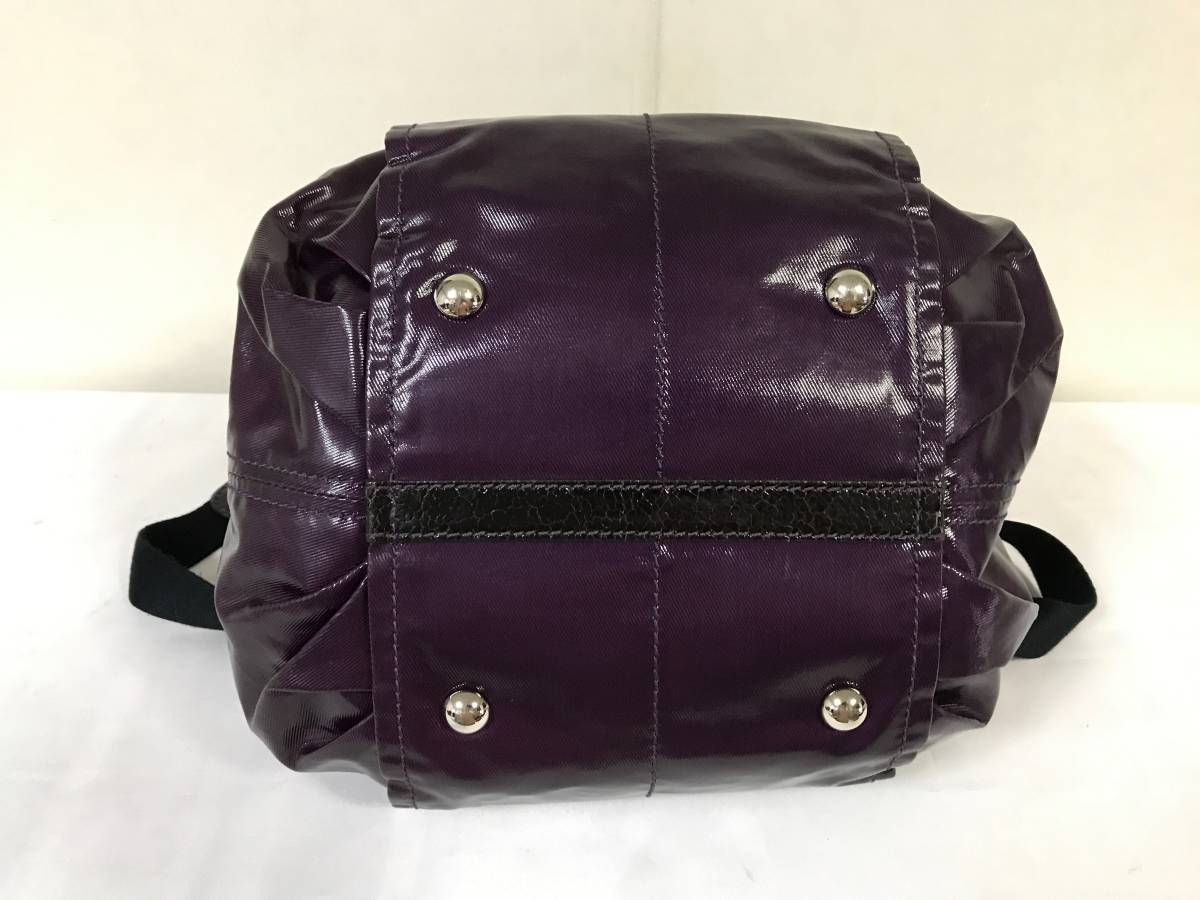  genuine article Tod's TODS original leather 2way nylon handbag teka big tote bag Boston shoulder bag business purple travel travel lady's 