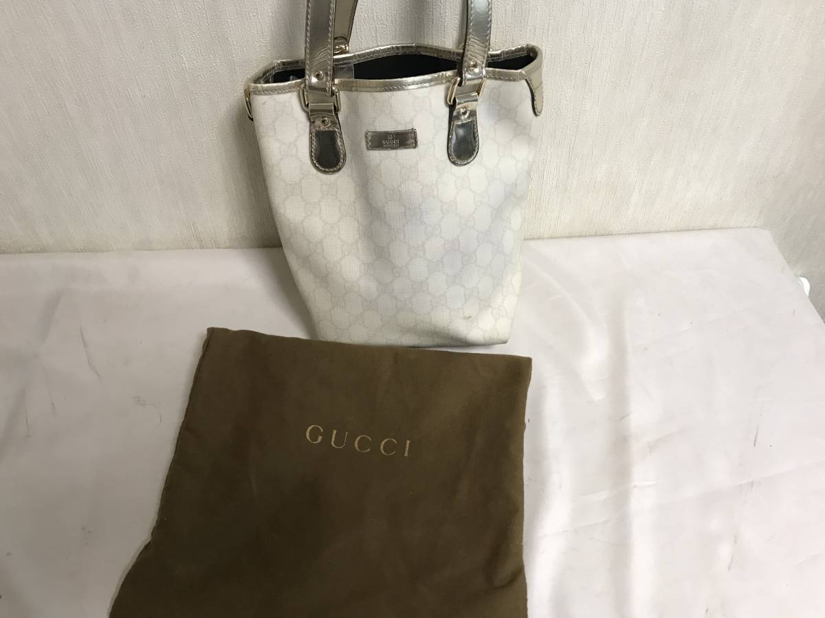 本物グッチGUCCI本革レザーGG柄ナイロンミニハンドバッグトートバックビジネス白ホワイト柄メンズ旅行トラベルレディースパーティー結婚式